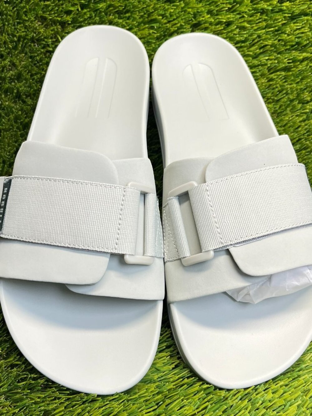 Nobull Mens Size 11 Gray Green Beach Outdoor Slip-On Adjustable Slide Sandals - Picture 5 of 10